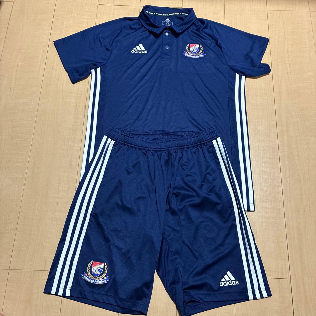 横浜F・マリノス adidas ネイビー ポロシャツ＆ショーツ セット