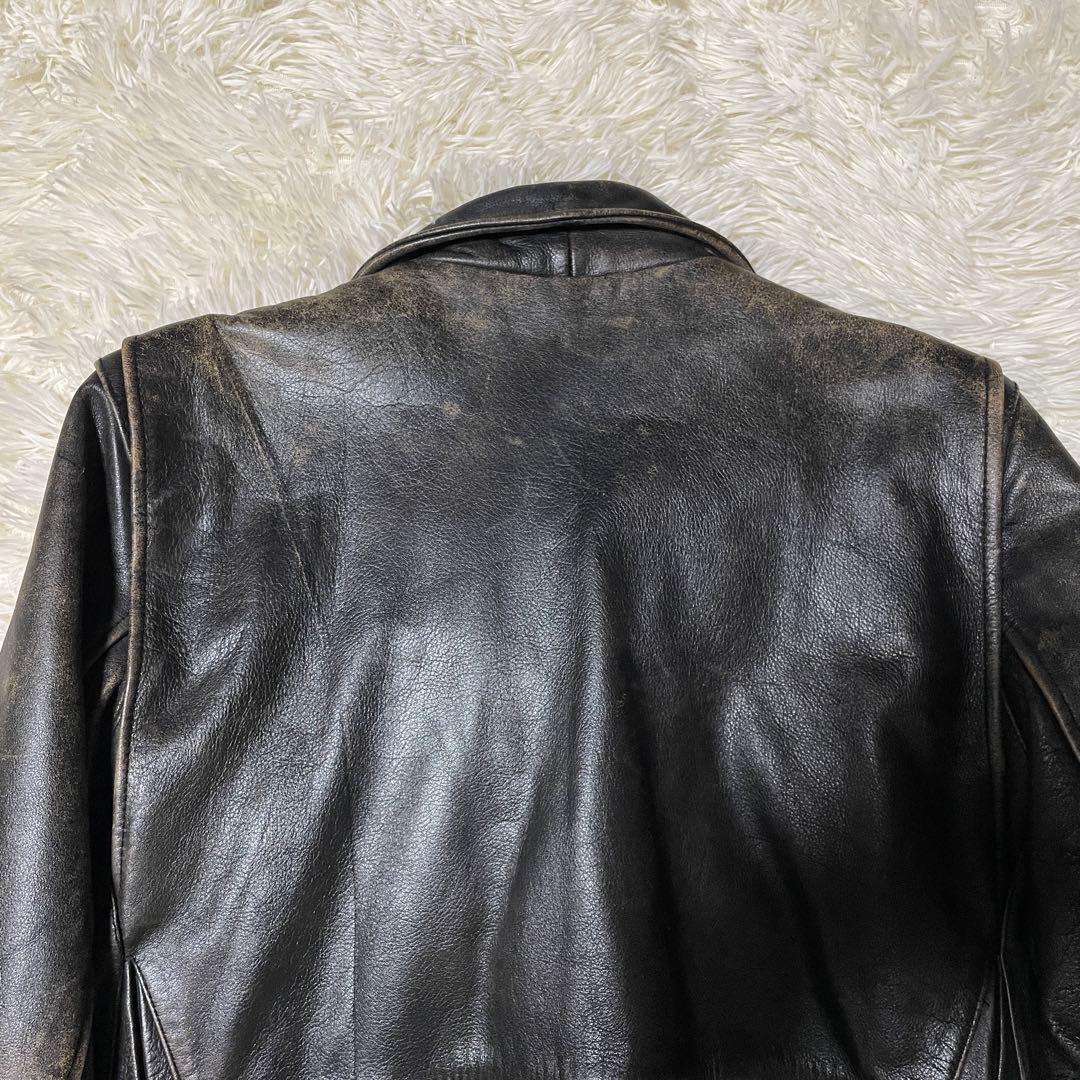 CHEVIGNON キルティング 牛革ライダース ダブルライダース