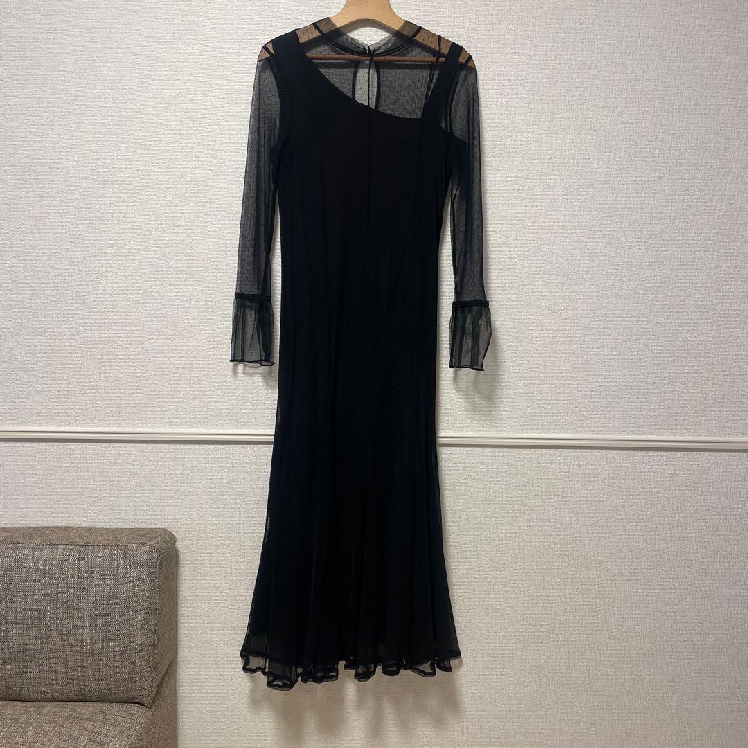 ワンピース WILLFULLY dot tulle sheer mermaid OP