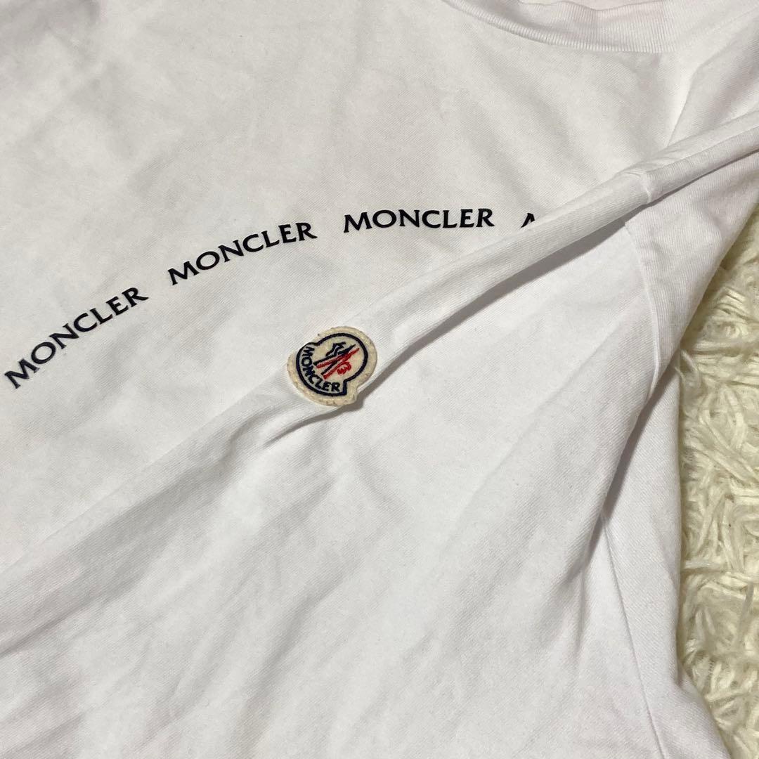 【大きいサイズ】MONCLER Tシャツ　長袖　22SS ホワイト　綿　XL