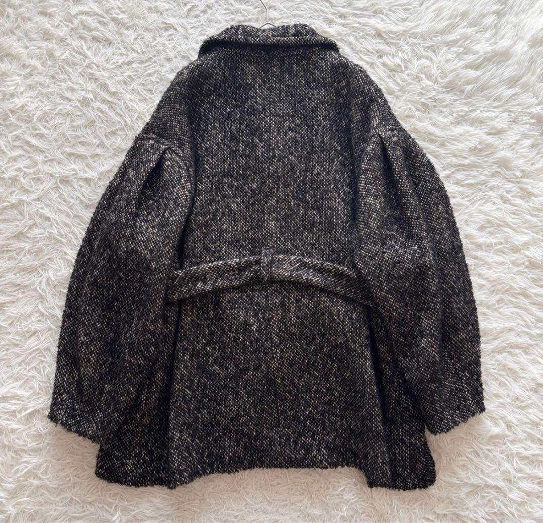 CLANE クラネ　ダークグレー ツイードコート