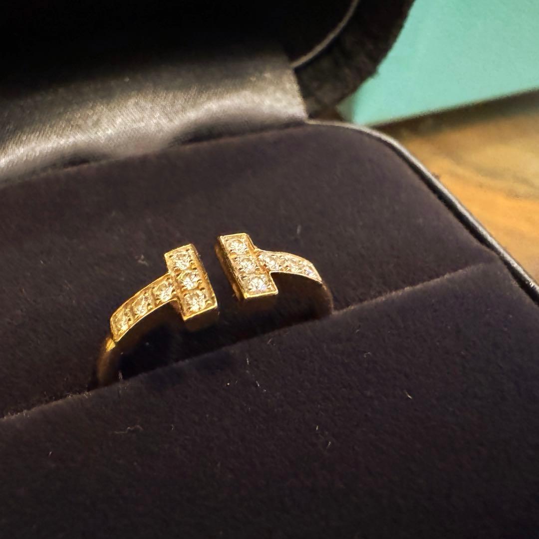 Tiffany & Co. ダイヤモンドワイヤーリング　ティファニーT