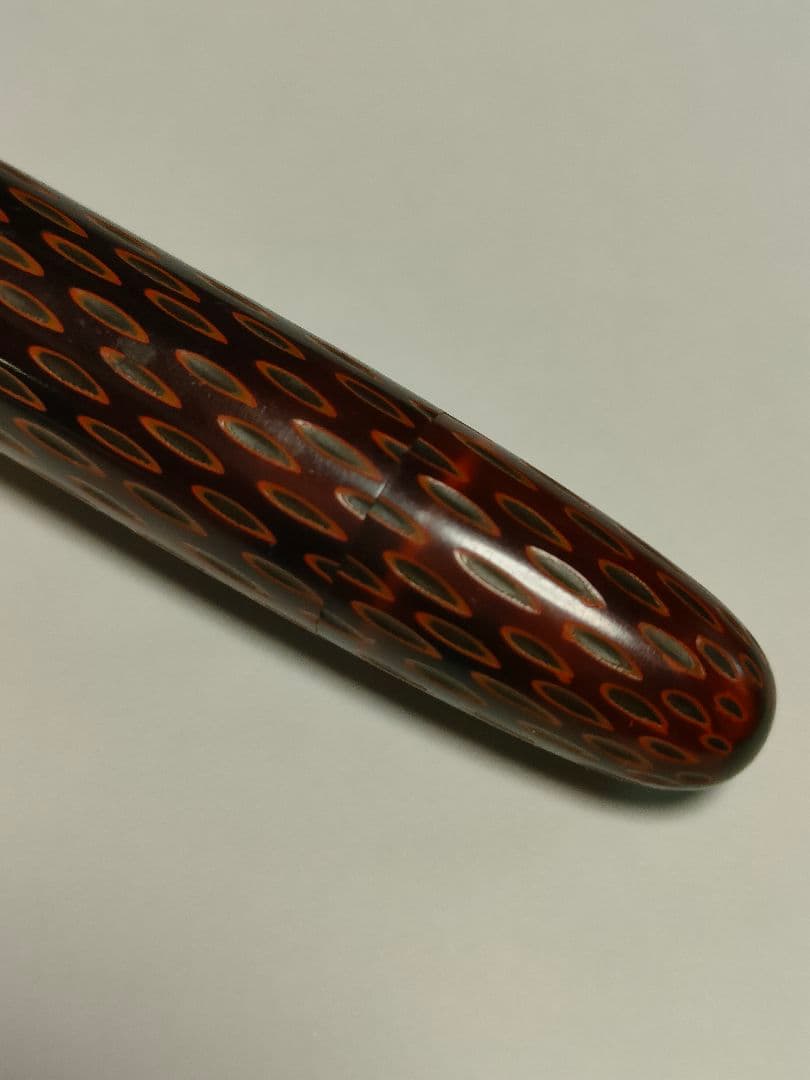 《*え様 四菱　万年筆　14KT 鎌倉彫　ペン先14金　R14K