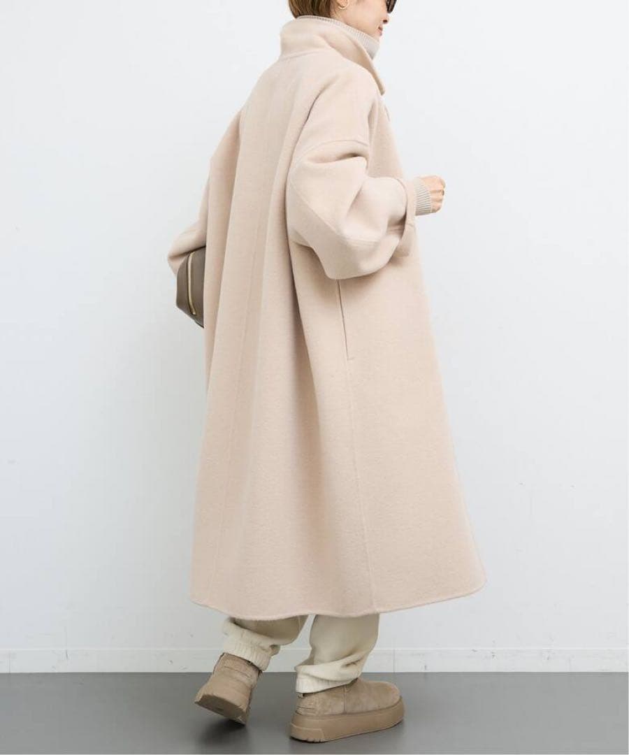 Deuxieme Classe ウールアンゴラリバーコート ベージュ