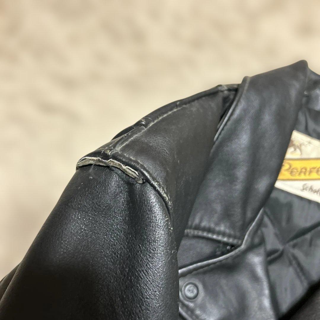 7*0様 schottレザーライダース618カスタムモヒカン小川牛タグワンスター