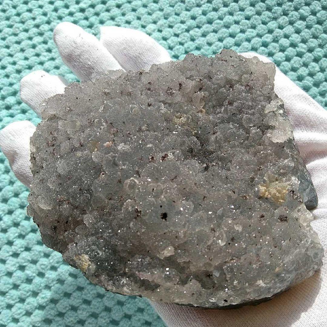 ⑯珍品! ドゥルージーアメジスト ブルー シルバーアメジスト 原石 クラスター