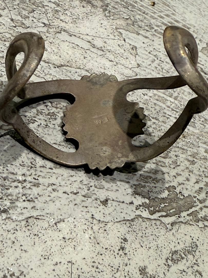 40s ナバホ族　ビンテージ　ターコイズ シルバーバングル