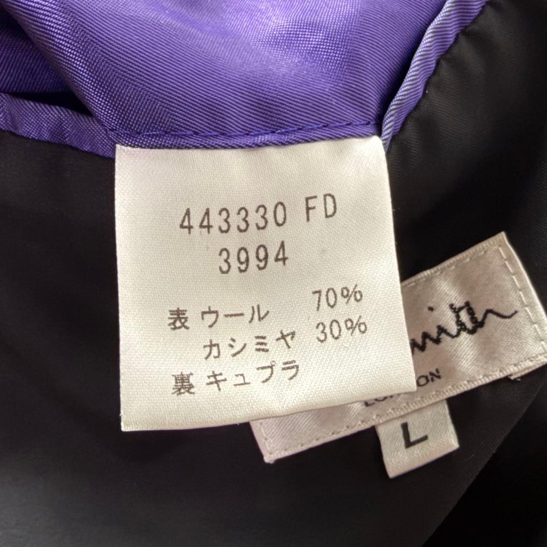 美品! ポールスミス×ロロピアーナ カシミヤ混 イタリア生地 ステンカラーコート