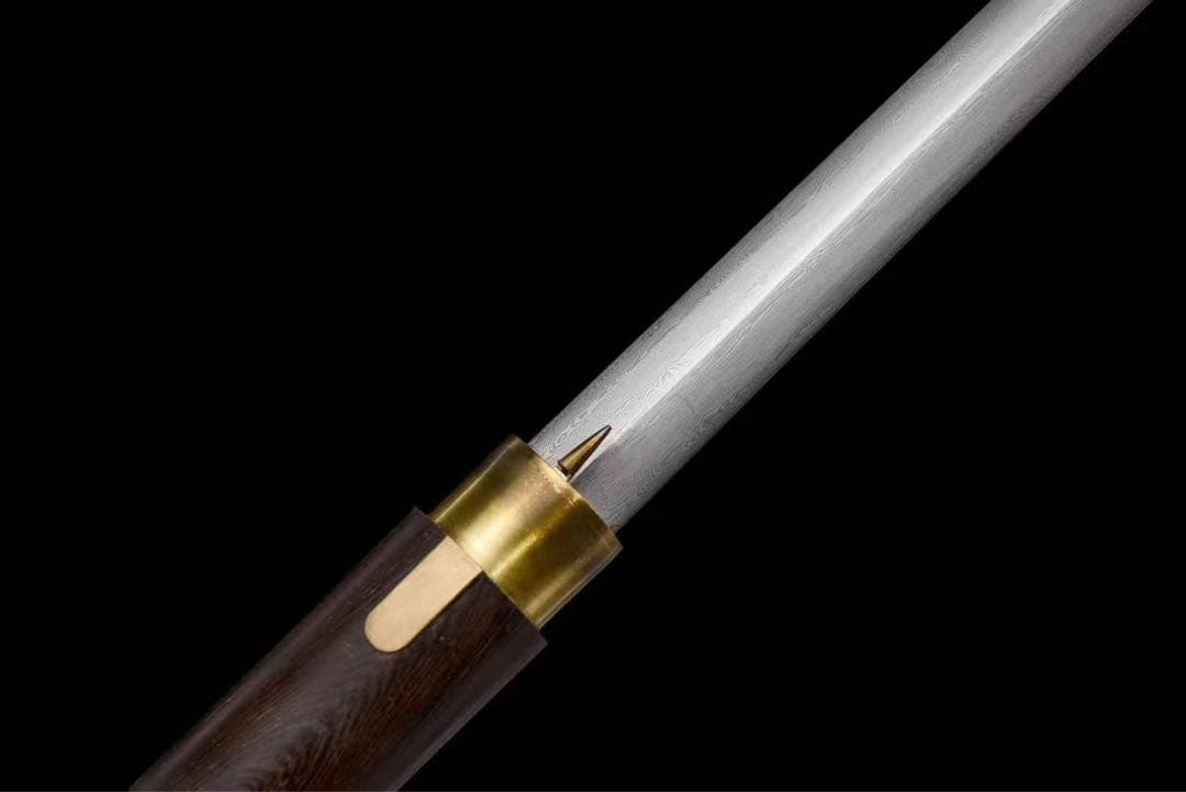 杖刀「隠柳」 真鍮象嵌 直刃 日本刀 模造刀 武具