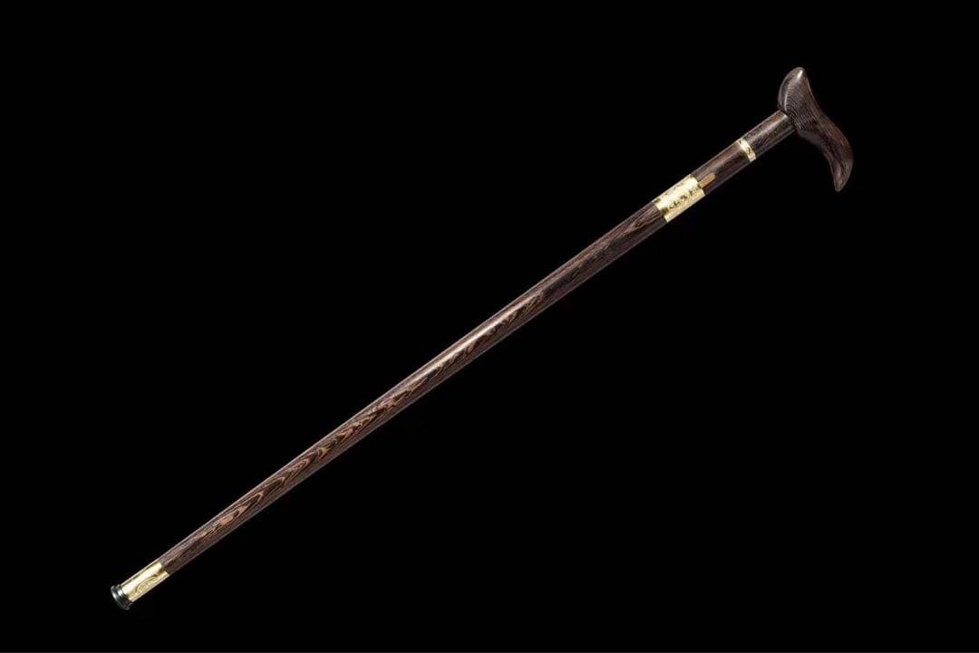 杖刀「隠柳」 真鍮象嵌 直刃 日本刀 模造刀 武具