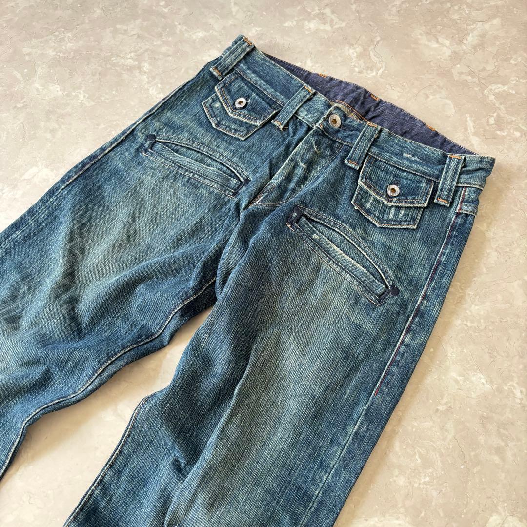 00s archive y2k デニム フレア ギミック ギャル 平成