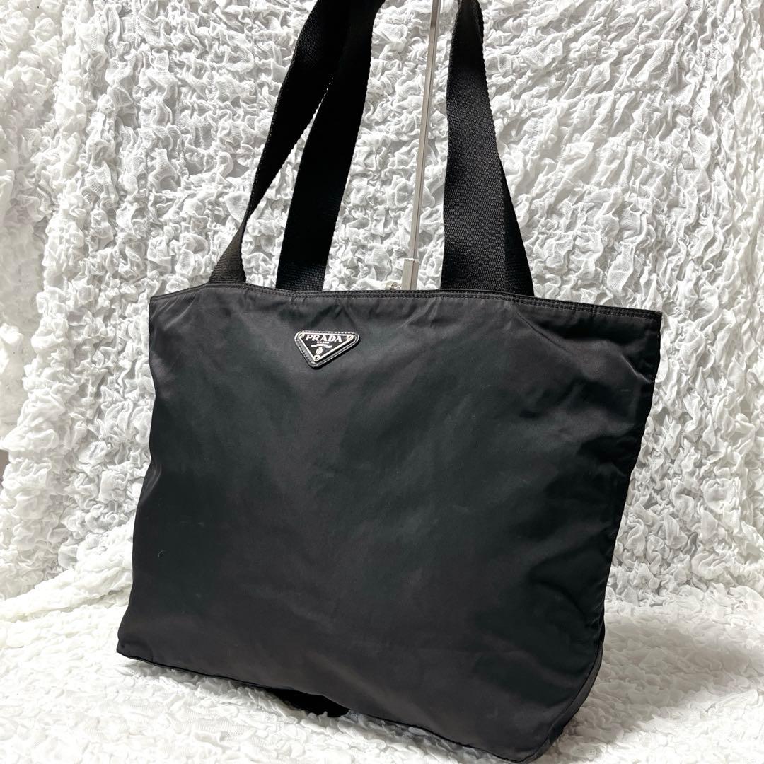 PRADA ブラック トートバッグ　プラダ　ナイロン　肩掛け　ショルダー