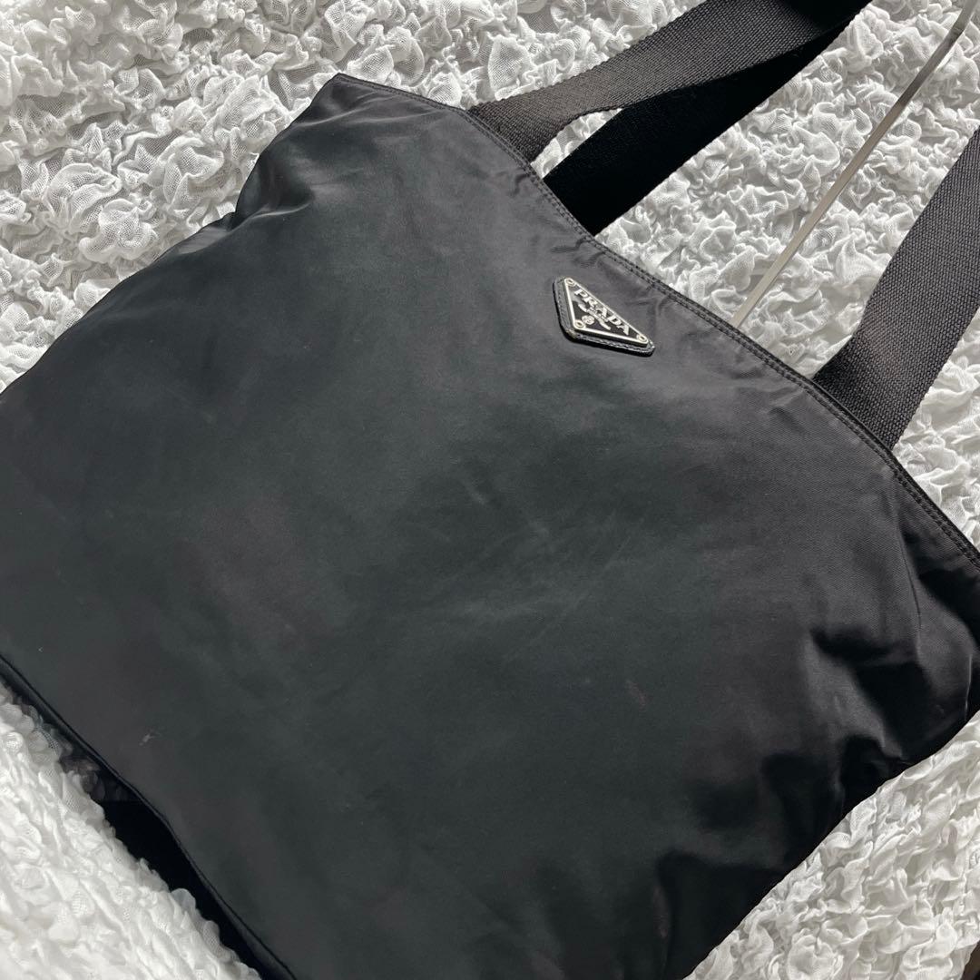 PRADA ブラック トートバッグ　プラダ　ナイロン　肩掛け　ショルダー