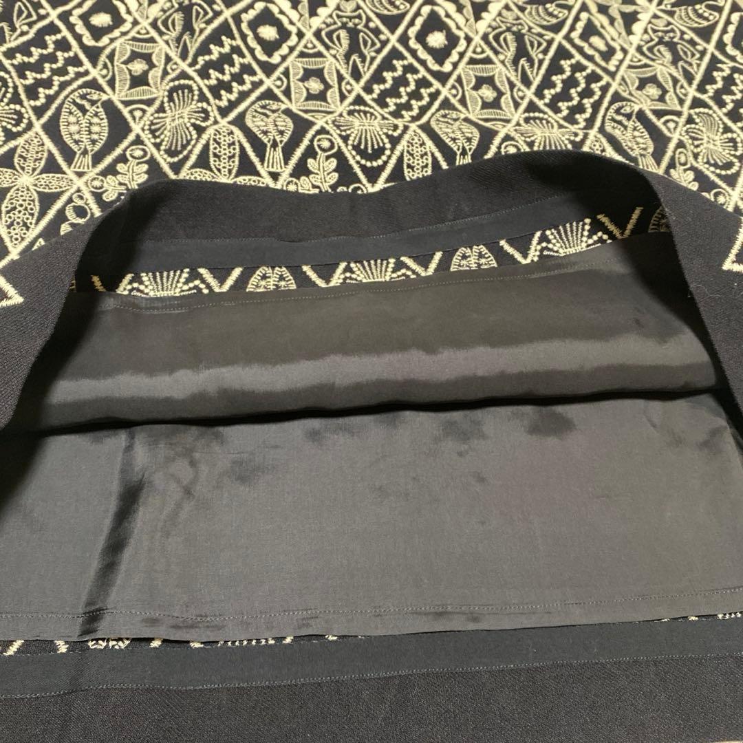 希少　新品タグ付き　ミナペルホネン　シンフォニー　総刺繍スカート　38