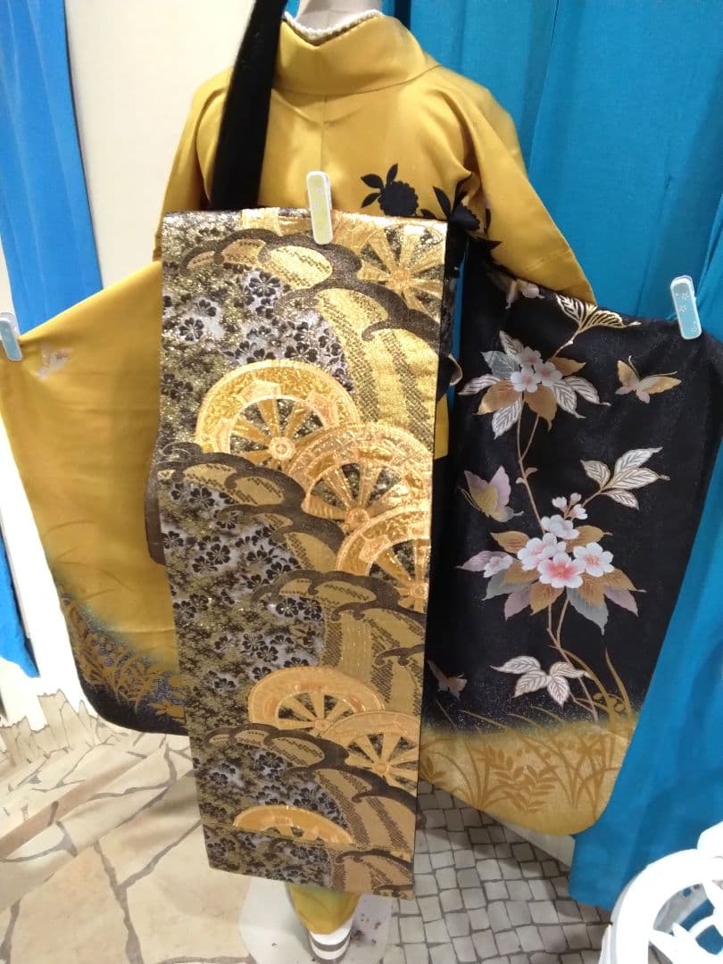振袖フルセット、正絹振袖成人式、重ね衿、帯揚げ帯締め、西陣袋帯、襦袢