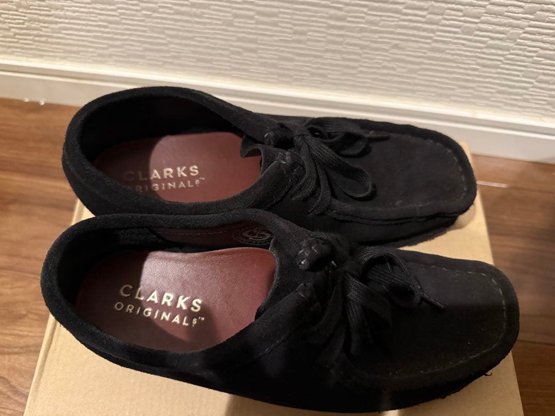 CLARKS Wallabee ブラック　23cm