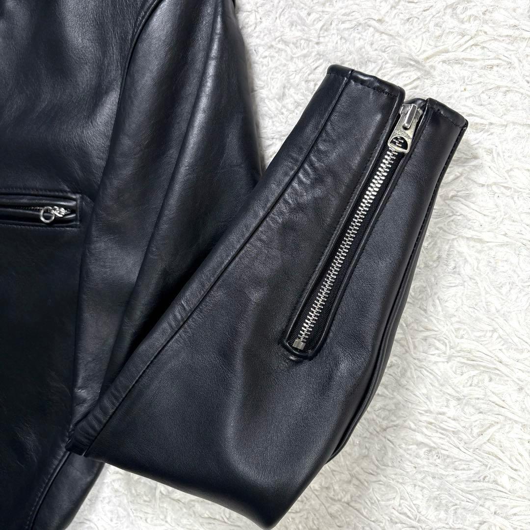 ✨美品・641XX✨ショット　シングル　ライダースジャケット　ブラック　7009