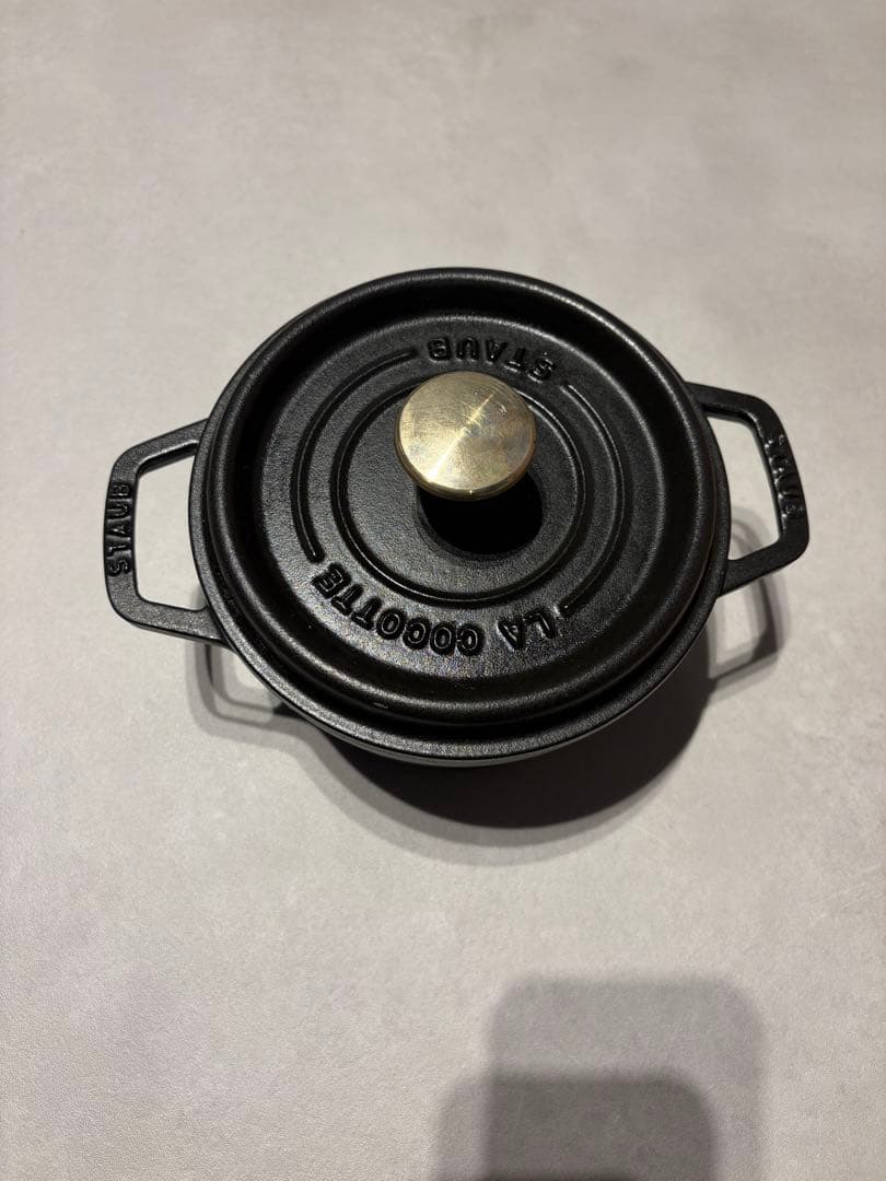 ストウブ ミニ ココット ラウンド ブラック 16cm