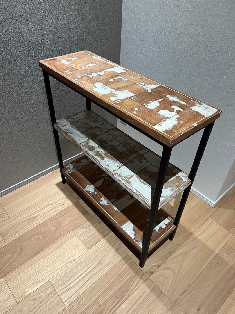 木製3段ラック・アンティークヴィンテージスタイル