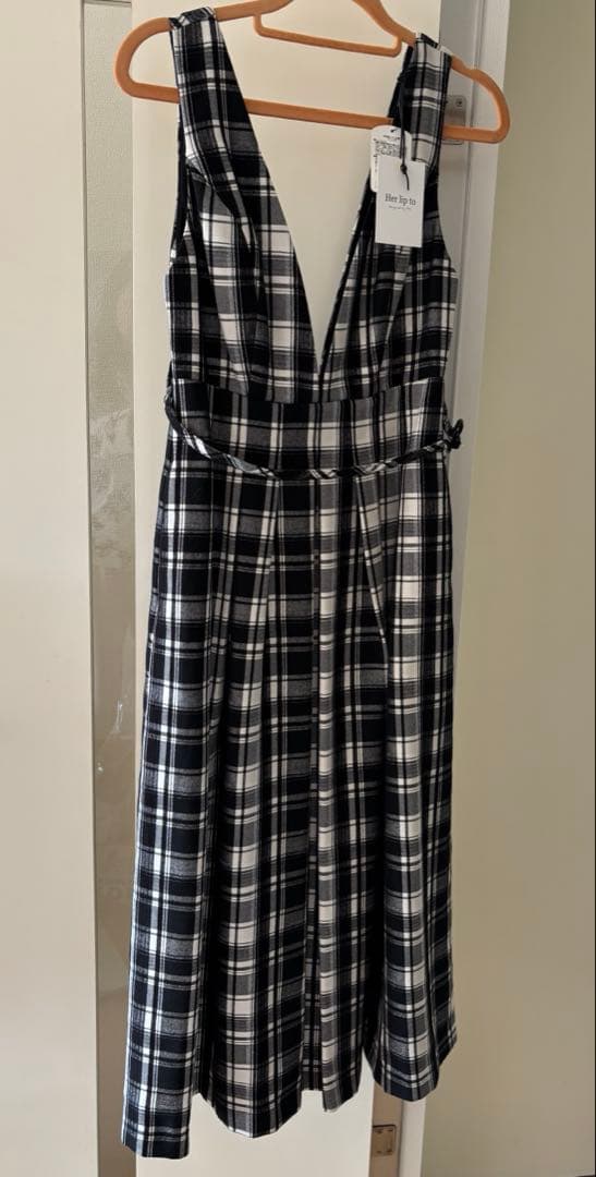 ハーリップトゥ　Classic Plaid Jumper Dress