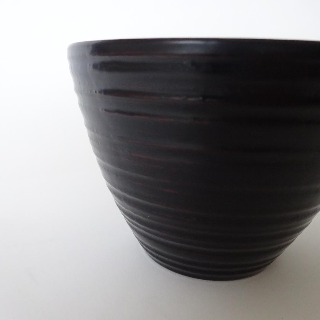 木曽漆器　伊藤寛司商店　デザートカップ　総黒塗（筋入）　2個