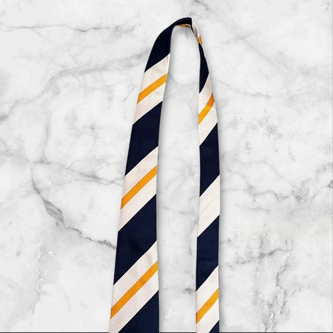 ◎美品◎★Drake's ★シルク★レジメンタル ★ネクタイ★ネイビー