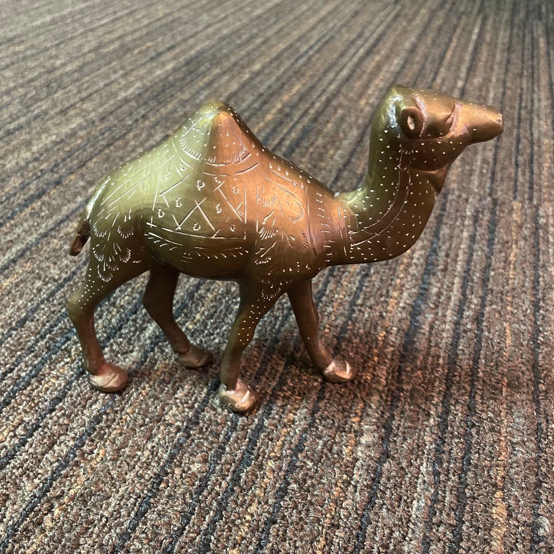 真鍮 CAMEL 駱駝 ラクダ 置物 オブジ