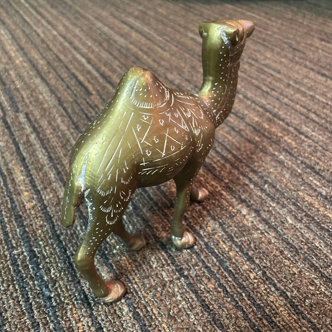 真鍮 CAMEL 駱駝 ラクダ 置物 オブジ