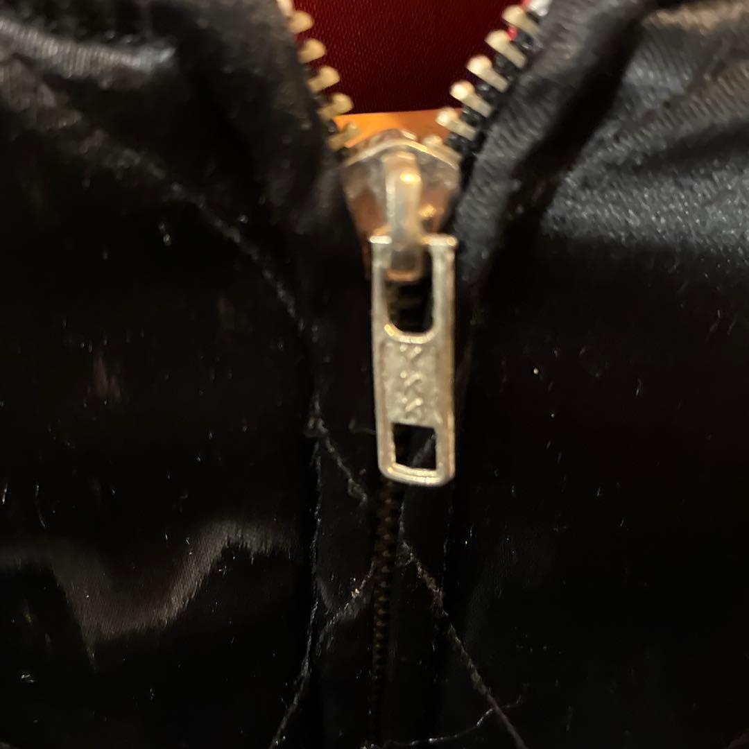 スカジャンフェードOKINAWA虎ドラゴン刺繍サテンフェード