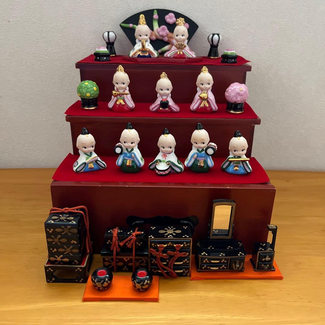 ローズオニールキューピーおひなさま　三段飾り