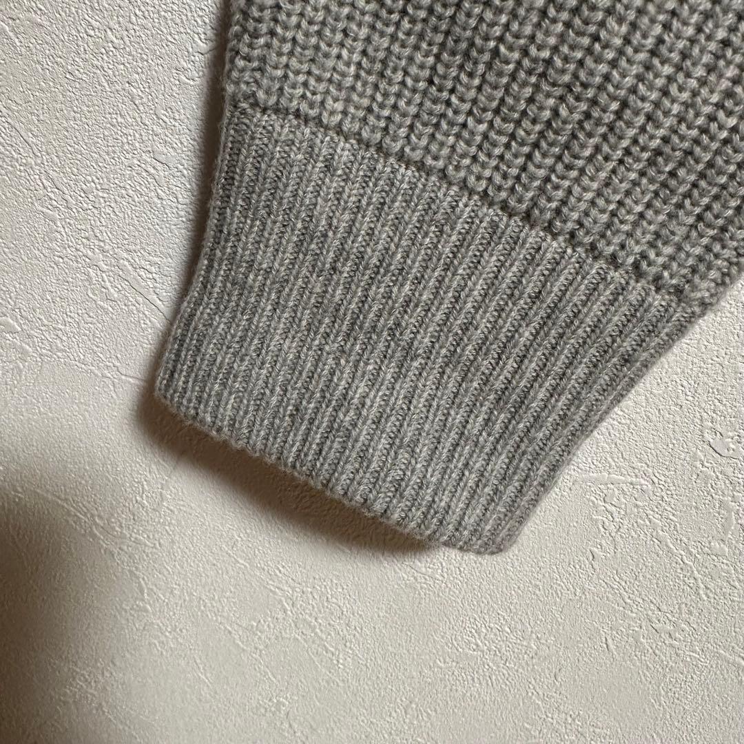 【23区】カシミヤブレンド ジップアップ ニットブルゾン ウール　グレー