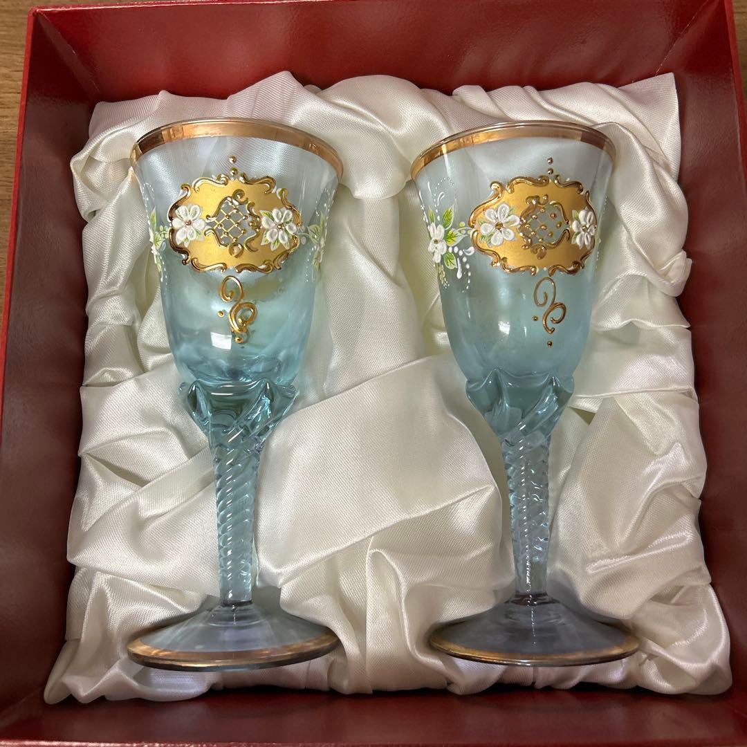 未使用品　ベネチアングラス　MURANO glass 24金
