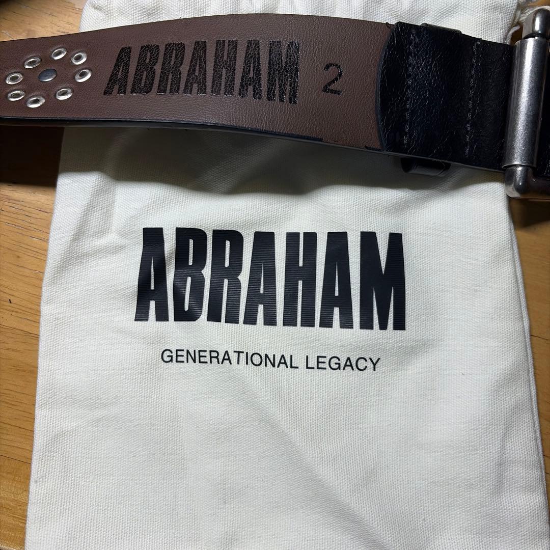 ABRAHAMブラックスタッズベルト