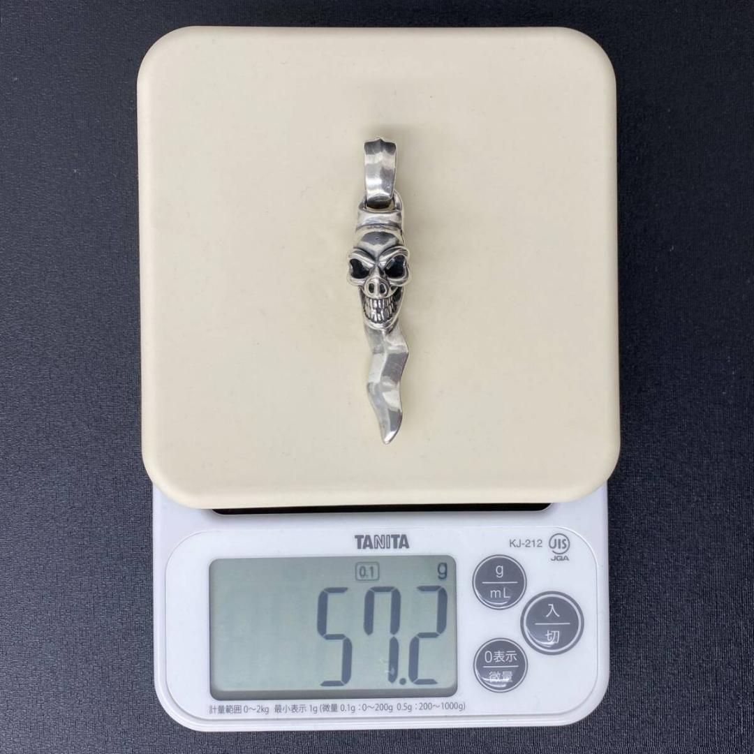 Bill Wall Leather シルバー スカル スネークダガー ペンダント