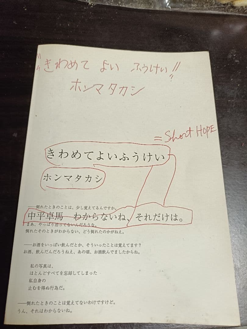 きわめてよいふうけい ホンマタカシ　中平卓馬