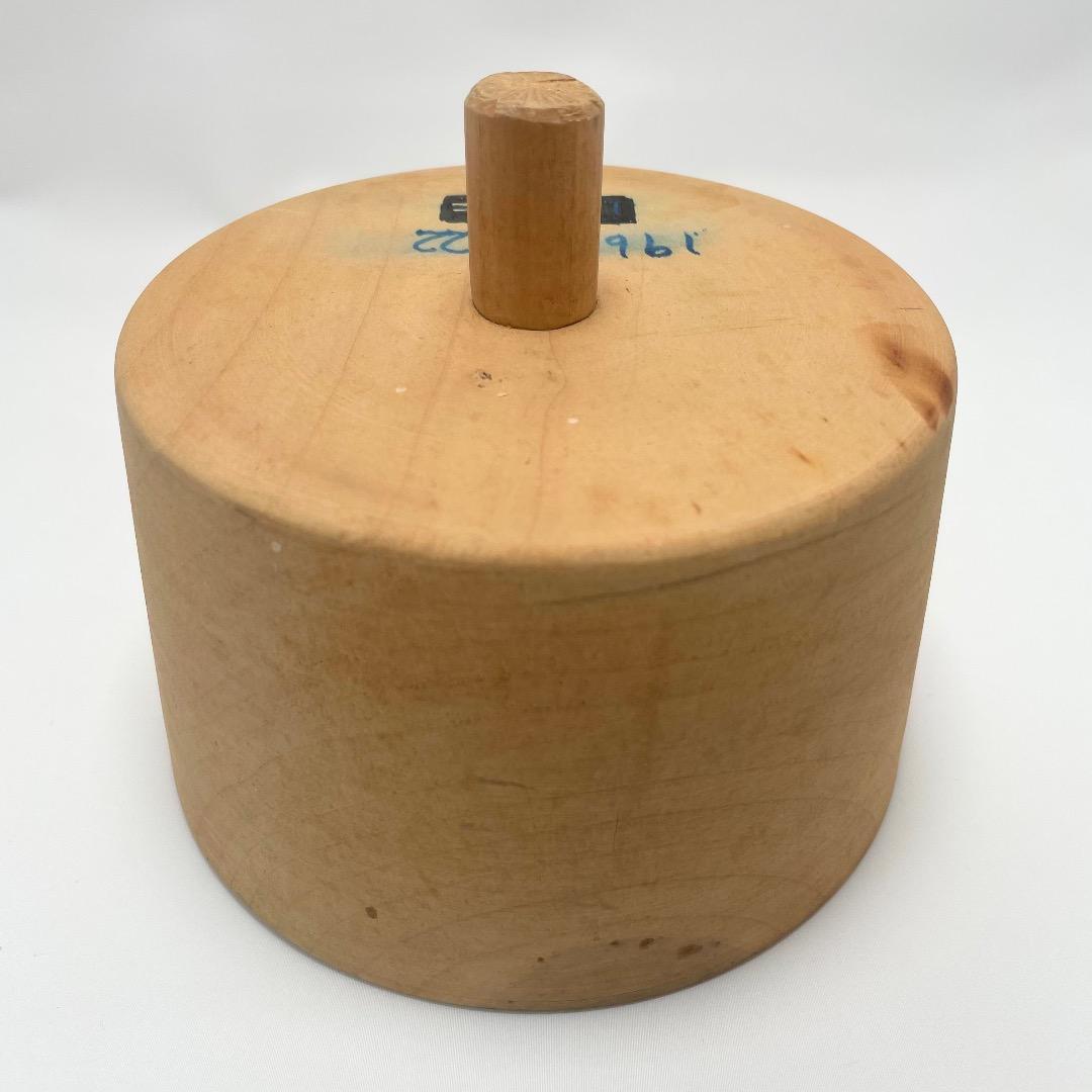 帽子の木型⑥【3点】大丸角クラウン 急下りブリム スタンド 【56】 帽子の型