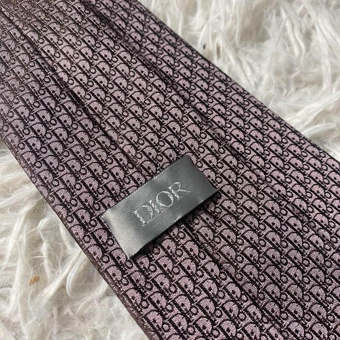 【未使用級】クリスチャンディオール　ネクタイ　備品完備　オブリーク　トロッター柄