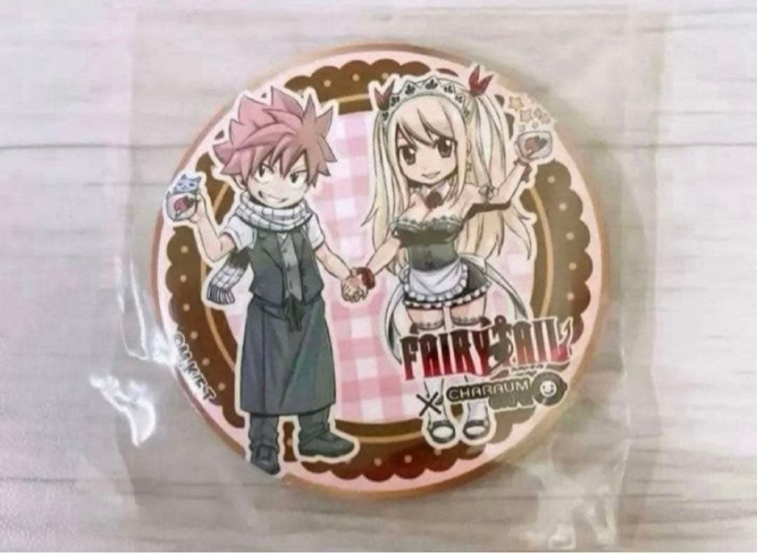 ☆ FAIRYTAIL キャラウムカフェ ナツ ルーシィ 缶バッジ ☆ 超レア！