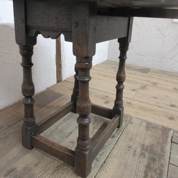 イギリス アンティーク 家具 ドロップリーフ コーヒーテーブル 英国 6084e