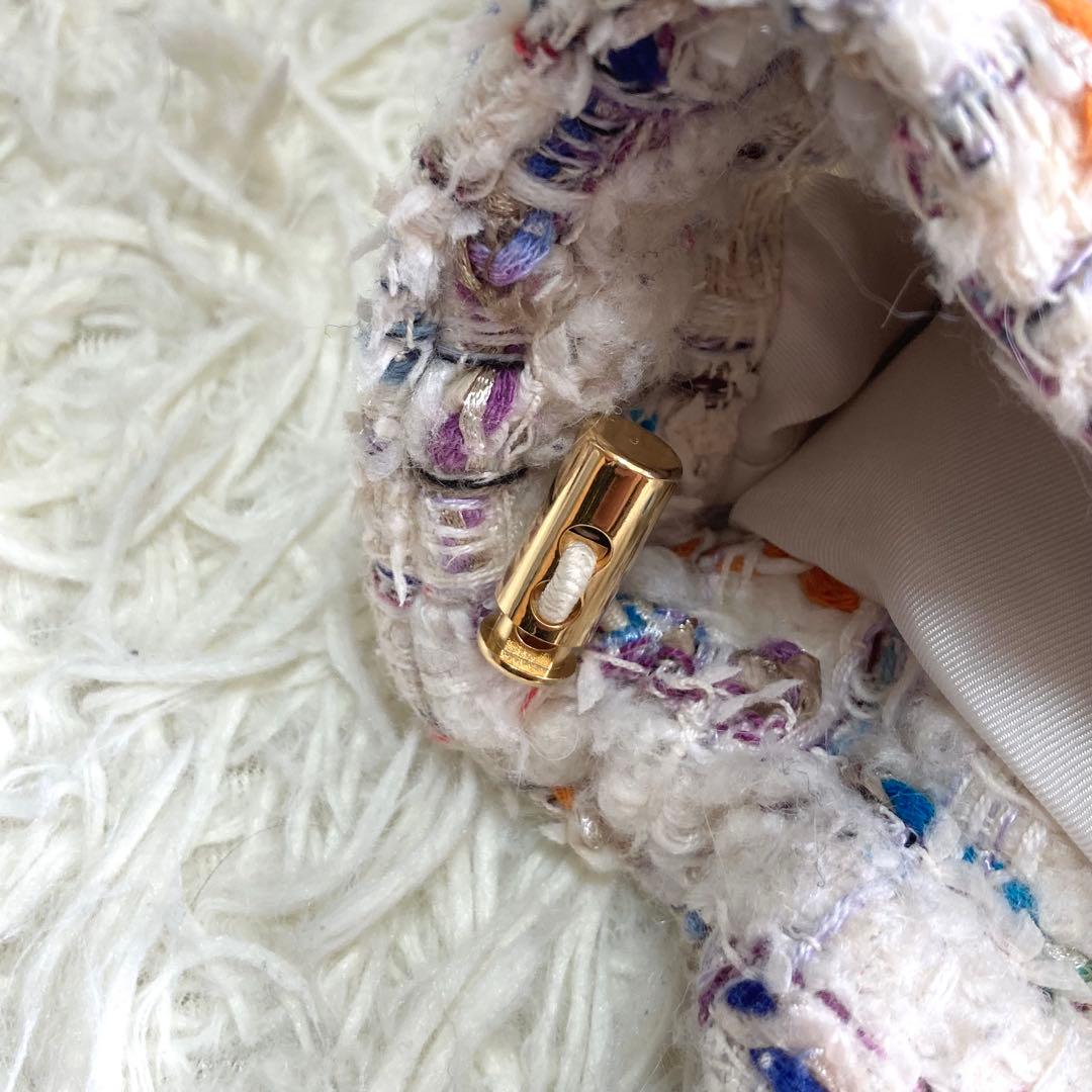 DAMA collection ミックスツイードダウンベスト　マリアケント　LL