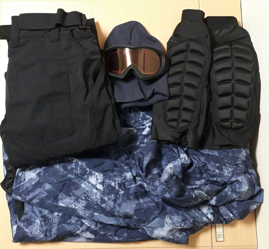 ウィンタースポーツ 4点セット スキーウェア ゴーグル 帽子 ヒッププロテクター