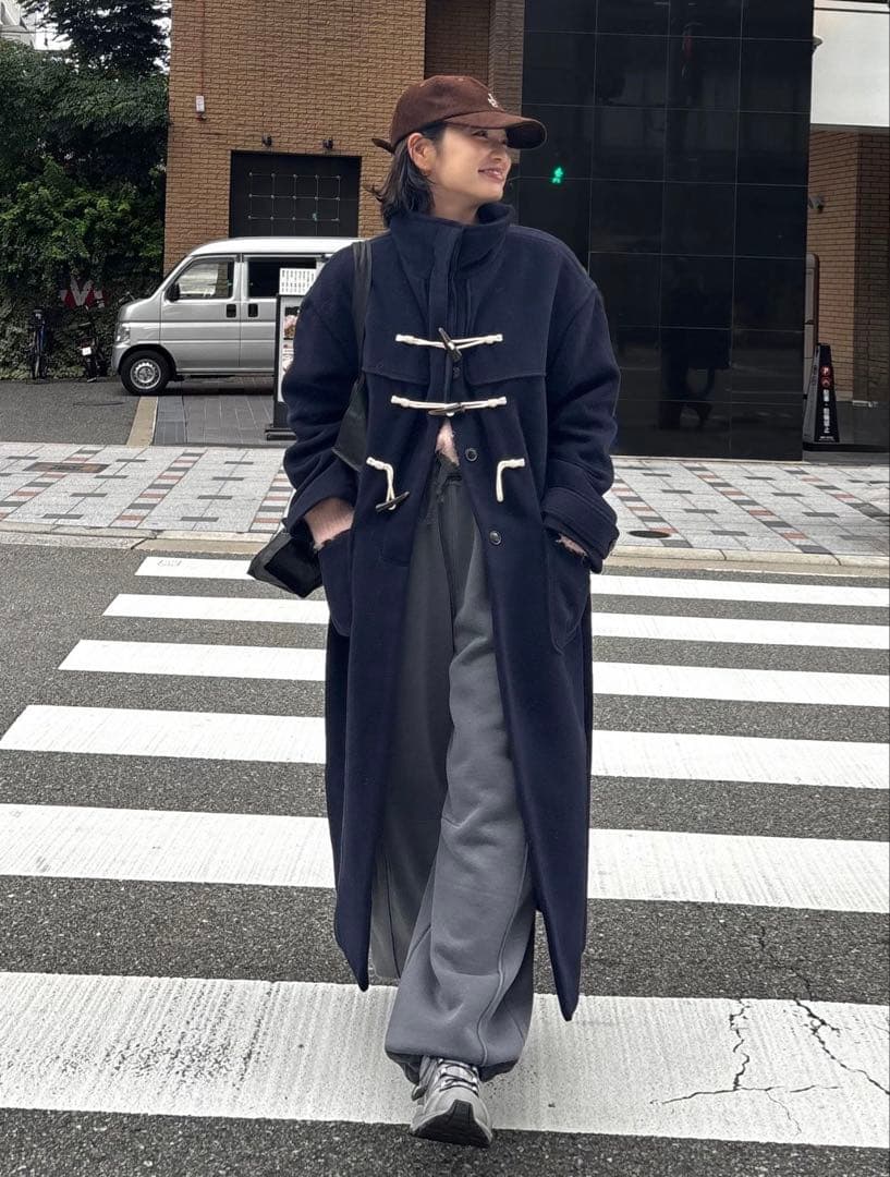 スタンドカラーダッフルコート