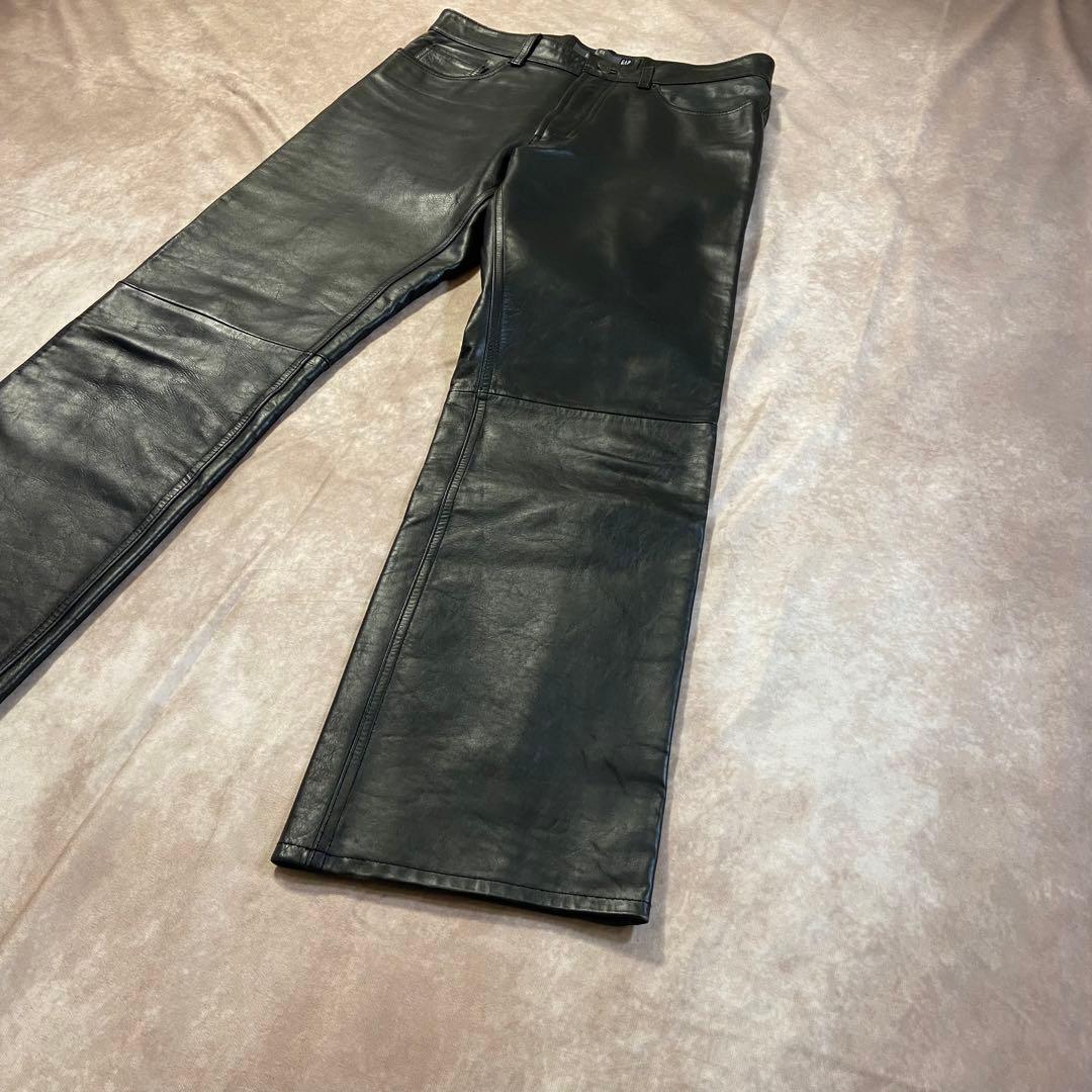 90s Old Gap レザーパンツ W33L30 boot fit 山田蓮着用