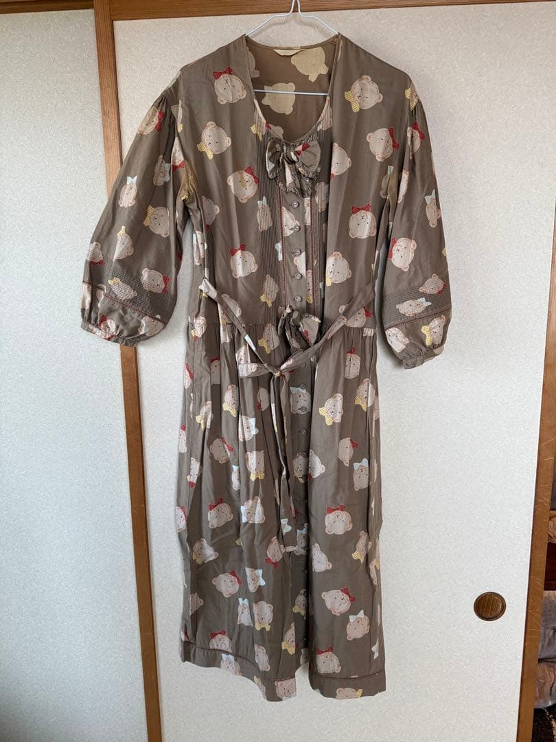 ピンクハウス　くま柄　ワンピース