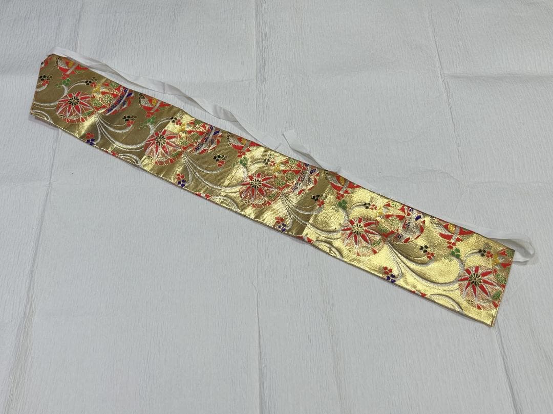 七五三セット　祝帯ペアセット　赤・黒　鞠　中サイズ　草履17cm　箱入り　②