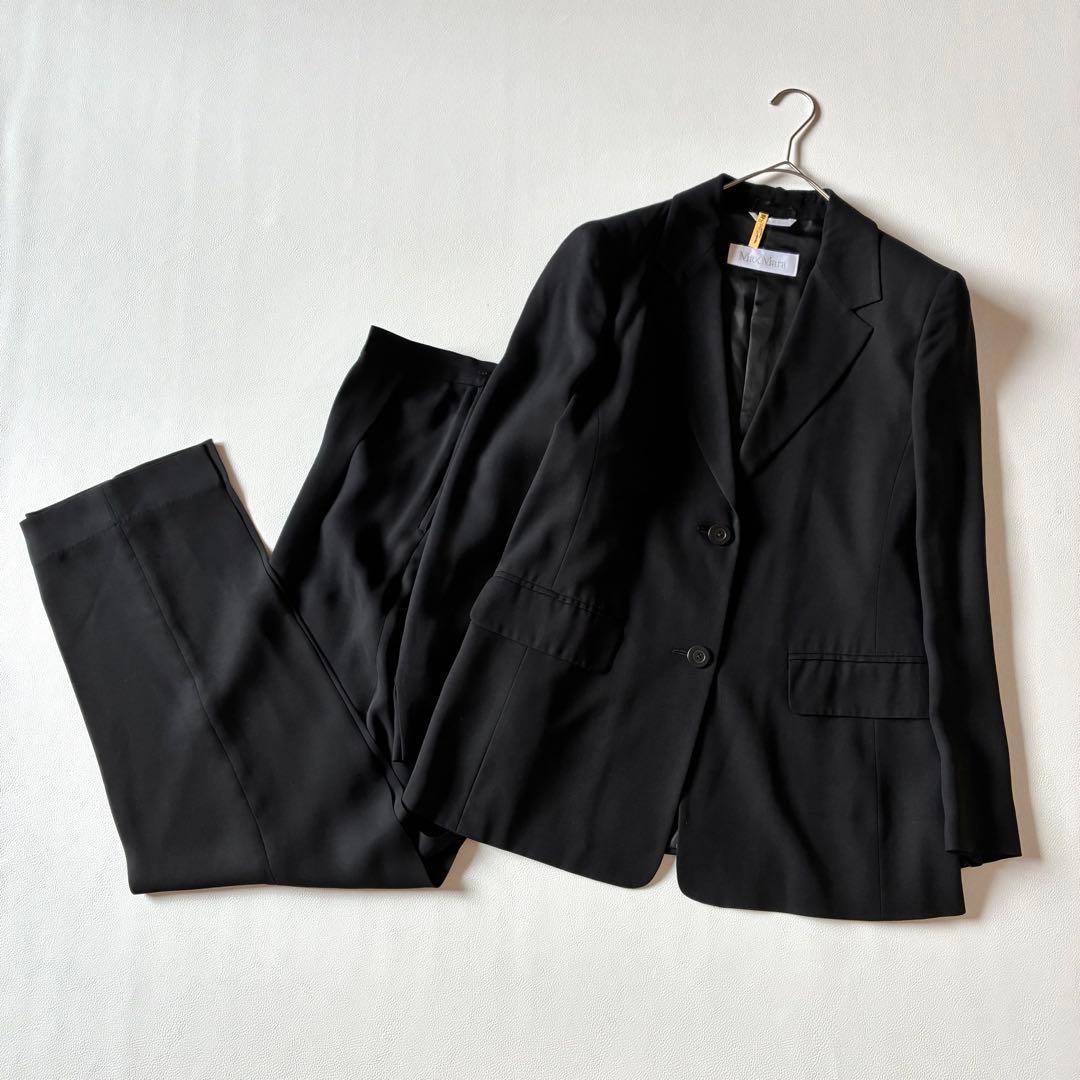 Max Mara マックスマーラ　パンツスーツ　白タグ　イタリア製　柔らか　40