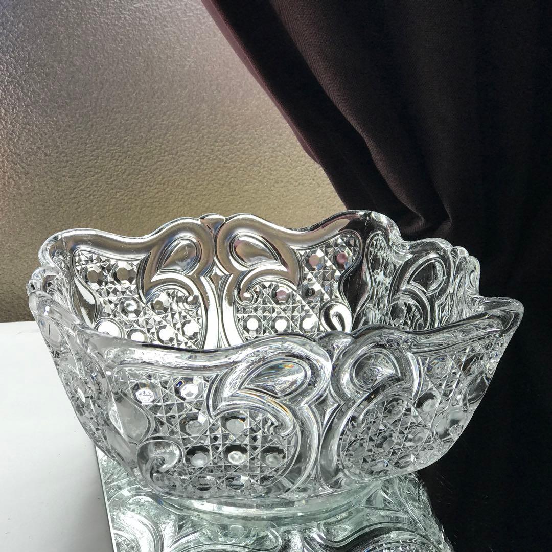 オールドバカラBaccarat極上ボウル★ダイヤモンドとアール・ヌーヴォーの曲線