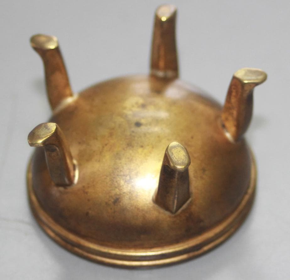 珍品 手巻き 置時計 エナメル 琺瑯 EXERT球形 五つ脚台座付き 稼働品