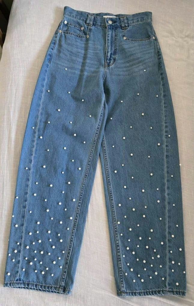 ★未使用新品★MACPHEE パールデニム コクーンテーパードパンツ