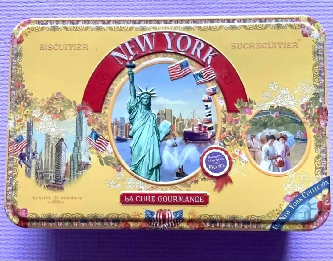 ラ・キュール・グルマンドの缶　ニューヨーク店　空き缶